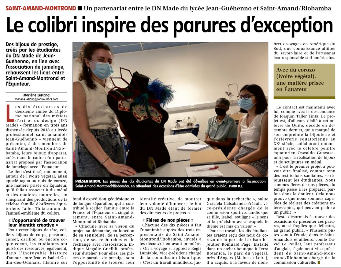 Article du Berry r&eacute;publicain du 22 juin 2021